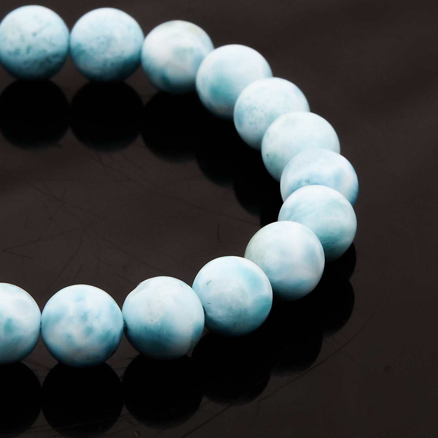 ラリマー|カリブの海を思わせる“平和と癒しのブルー”ブレスレット8mm(H0057)