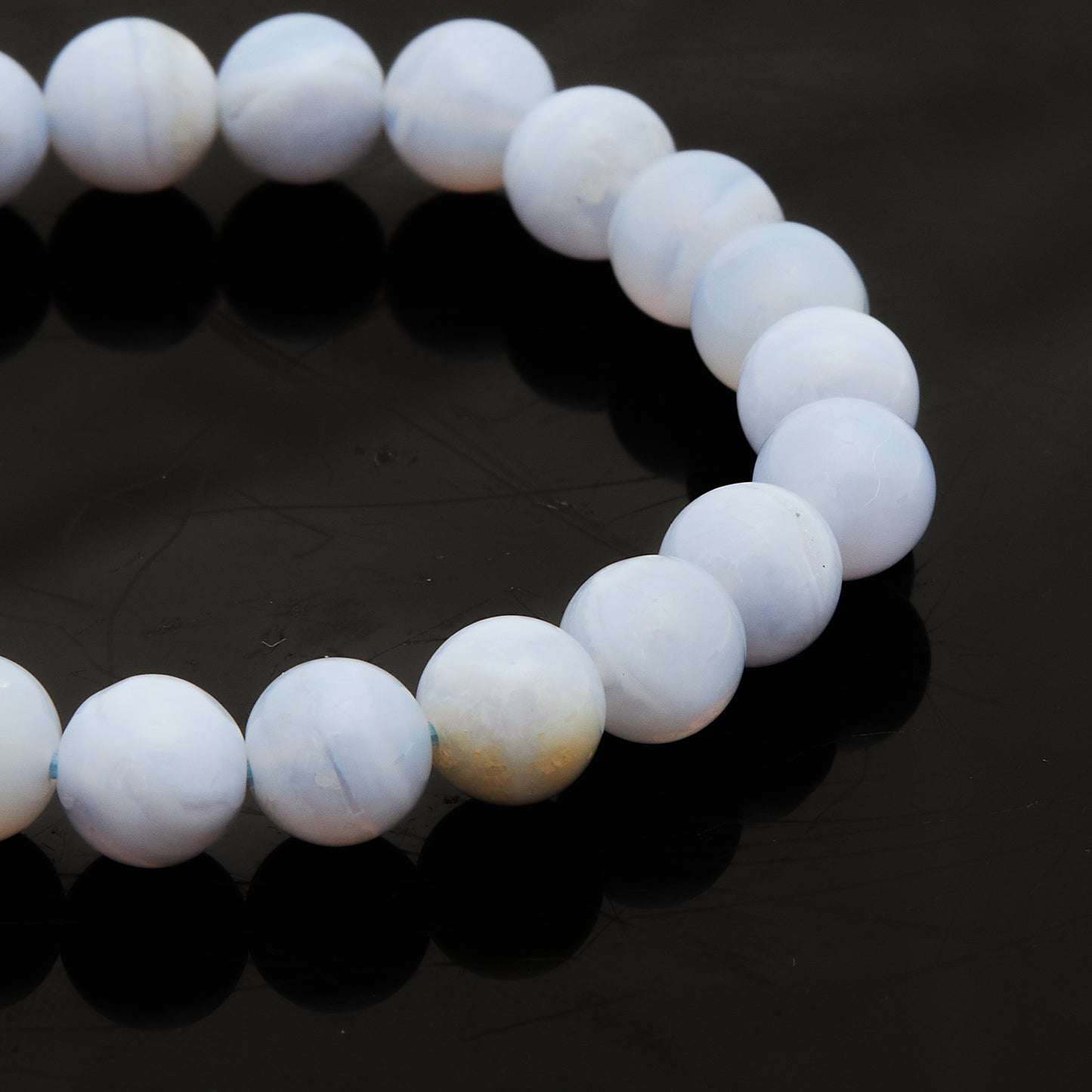 ブルーレースアゲート|心を解きほぐす“やさしい空色”ブレスレット8mm(H0058)