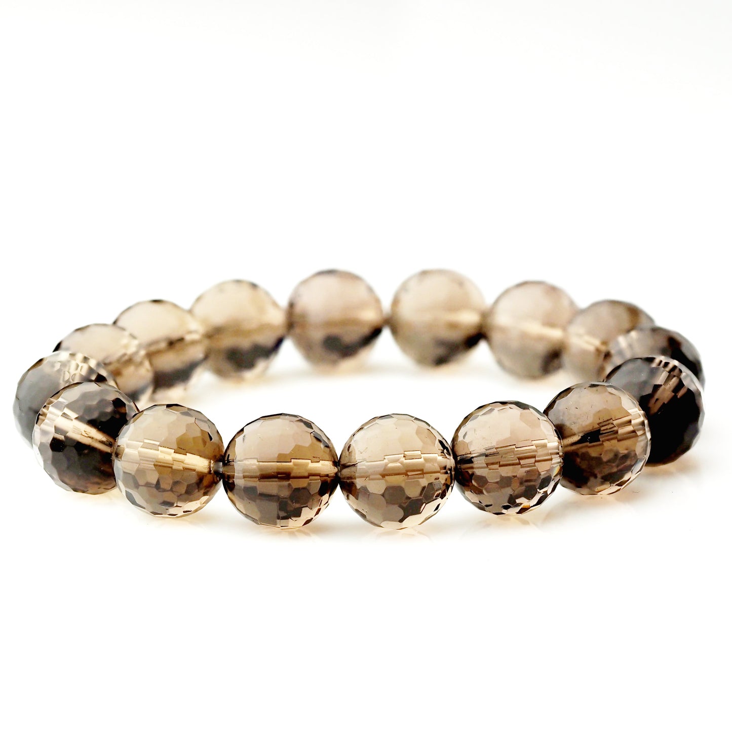 カットスモーキークォーツ｜深みを纏うブレスレット12mm(H0103)