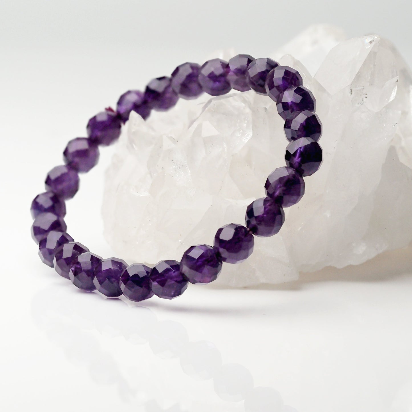 アメジスト｜心を静め、安らぎをもたらす“深紫の癒し石”ブレスレット7.5mm(H0024)