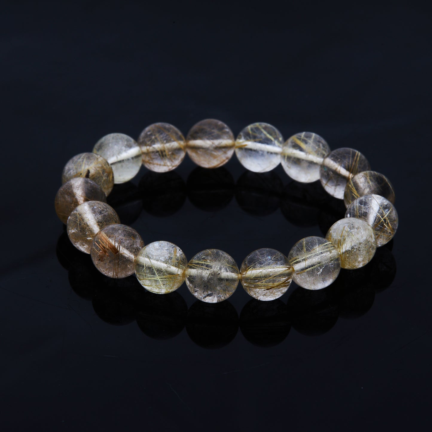 ルチルクォーツ｜金運を呼び込むルチルブレスレット11mm(H0006)