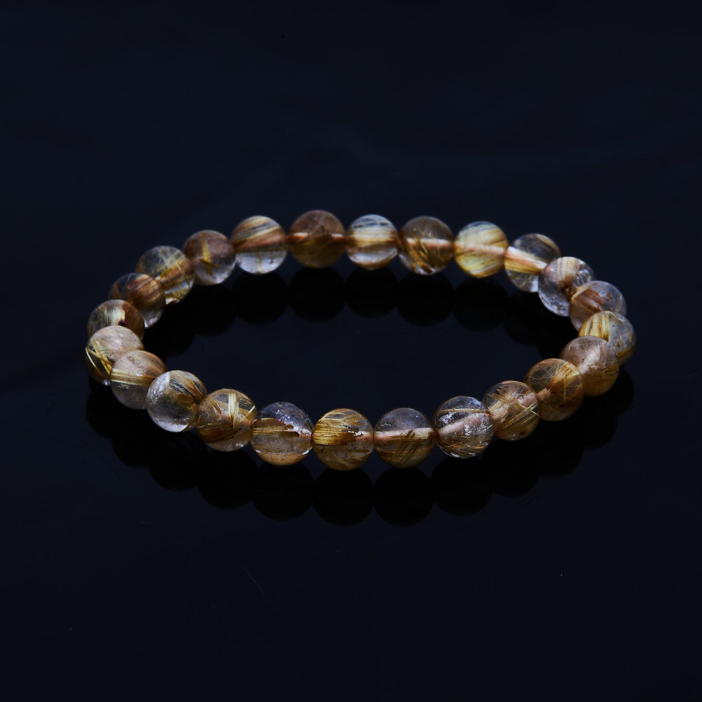 ルチルクォーツ｜金運を呼び込むルチルブレスレット7mm(H0007)