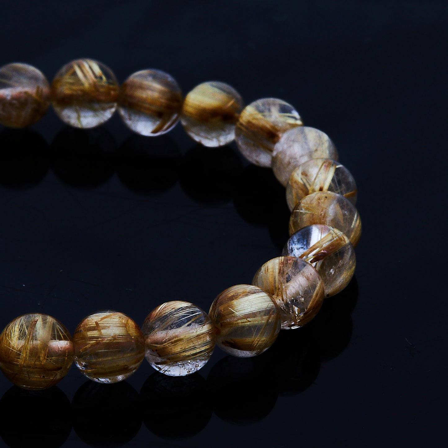 ルチルクォーツ｜金運を呼び込むルチルブレスレット7mm(H0007)