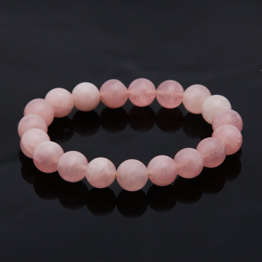 ローズクォーツ｜やさしさと調和をもたらす“愛の石”ブレスレット10mm(H0018)