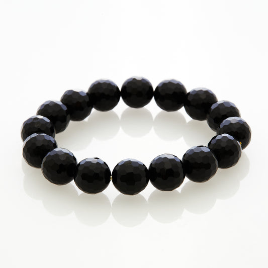 オニキス｜意志を貫き、静けさをまとう“漆黒の守護石”ブレスレット12mm(H0036)