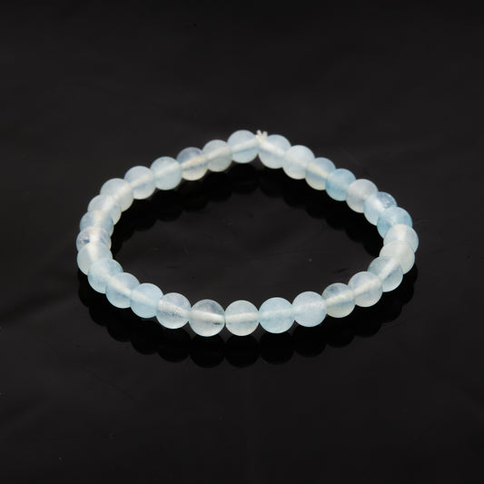 アクアマリン（ミルキータイプ）｜穏やかさと希望をまとう“柔光の海”ブレスレット6.5mm(H0040)