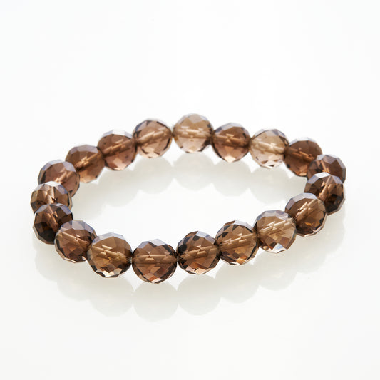 スモーキークォーツ（カットタイプ）｜静かな強さを宿す“洗練のブラウン”ブレスレット10mm(H0046)