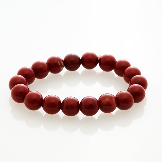 レッドジャスパー｜大地のような安定と信念を象徴する“深紅の守護石”ブレスレット10mm(H0049)