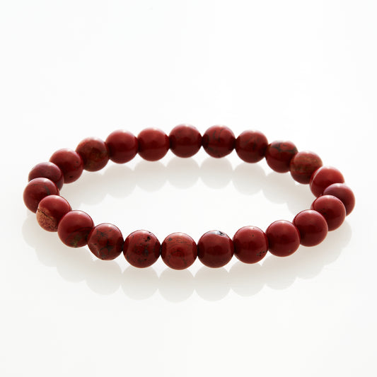 レッドジャスパー｜大地のような安定と信念を象徴する“深紅の守護石”ブレスレット8mm(H0050)
