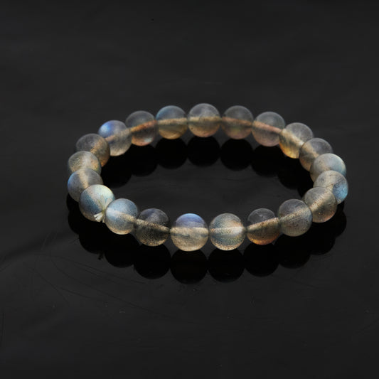 ラブラドライト｜光を内に秘め、直感を研ぎ澄ます“神秘のグレイブルー”ブレスレット9mm(H0056)