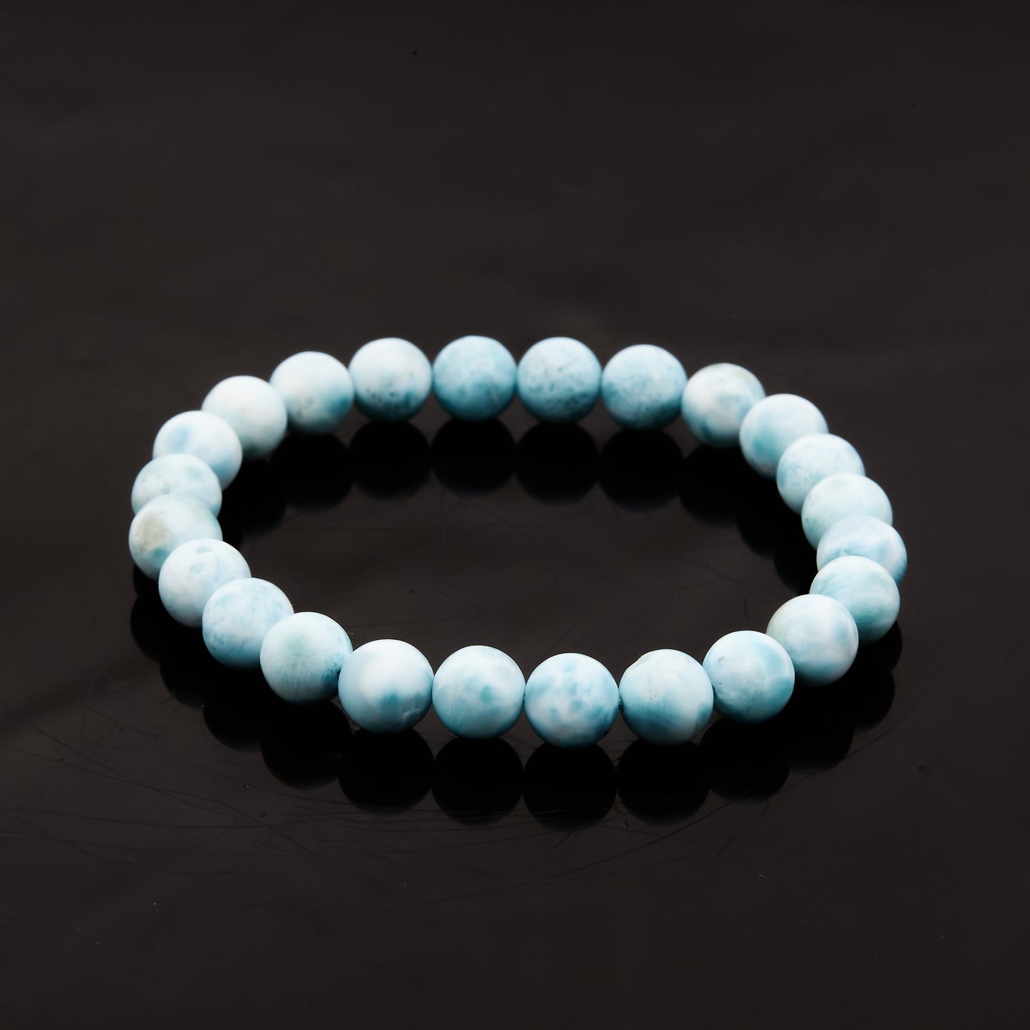 ラリマー｜カリブの海を思わせる“平和と癒しのブルー”ブレスレット8mm(H0057)