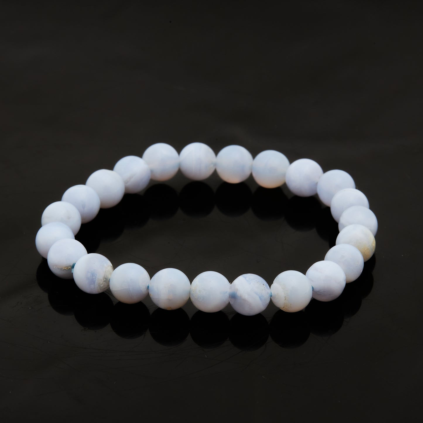 ブルーレースアゲート｜心を解きほぐす“やさしい空色”ブレスレット8mm(H0058)