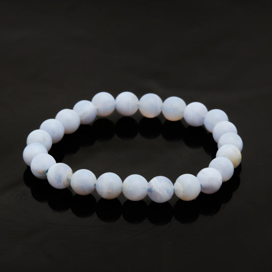 ブルーレースアゲート｜心を解きほぐす“やさしい空色”ブレスレット8mm(H0058)