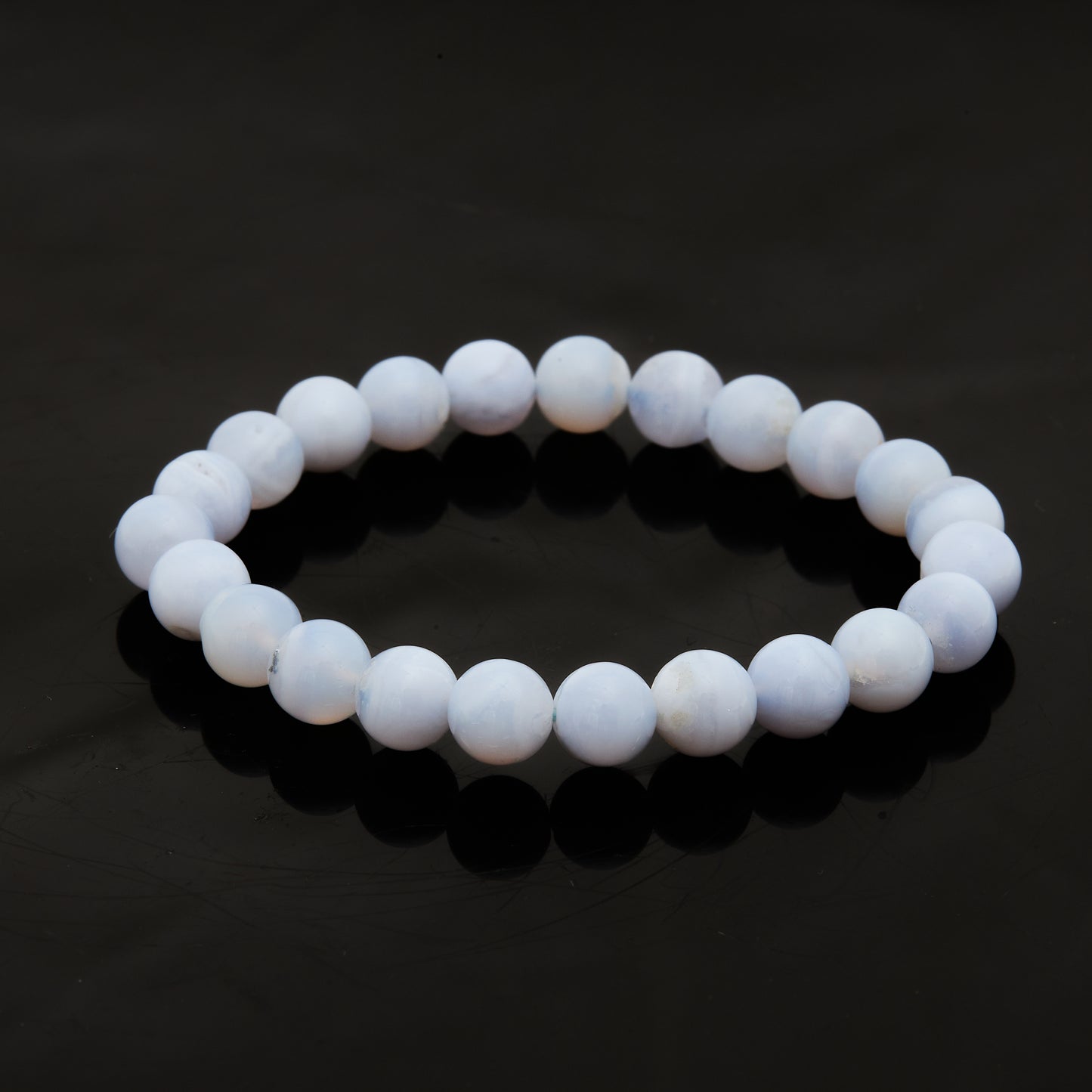 ブルーレースアゲート｜心を解きほぐす“やさしい空色”ブレスレット8mm(H0058)