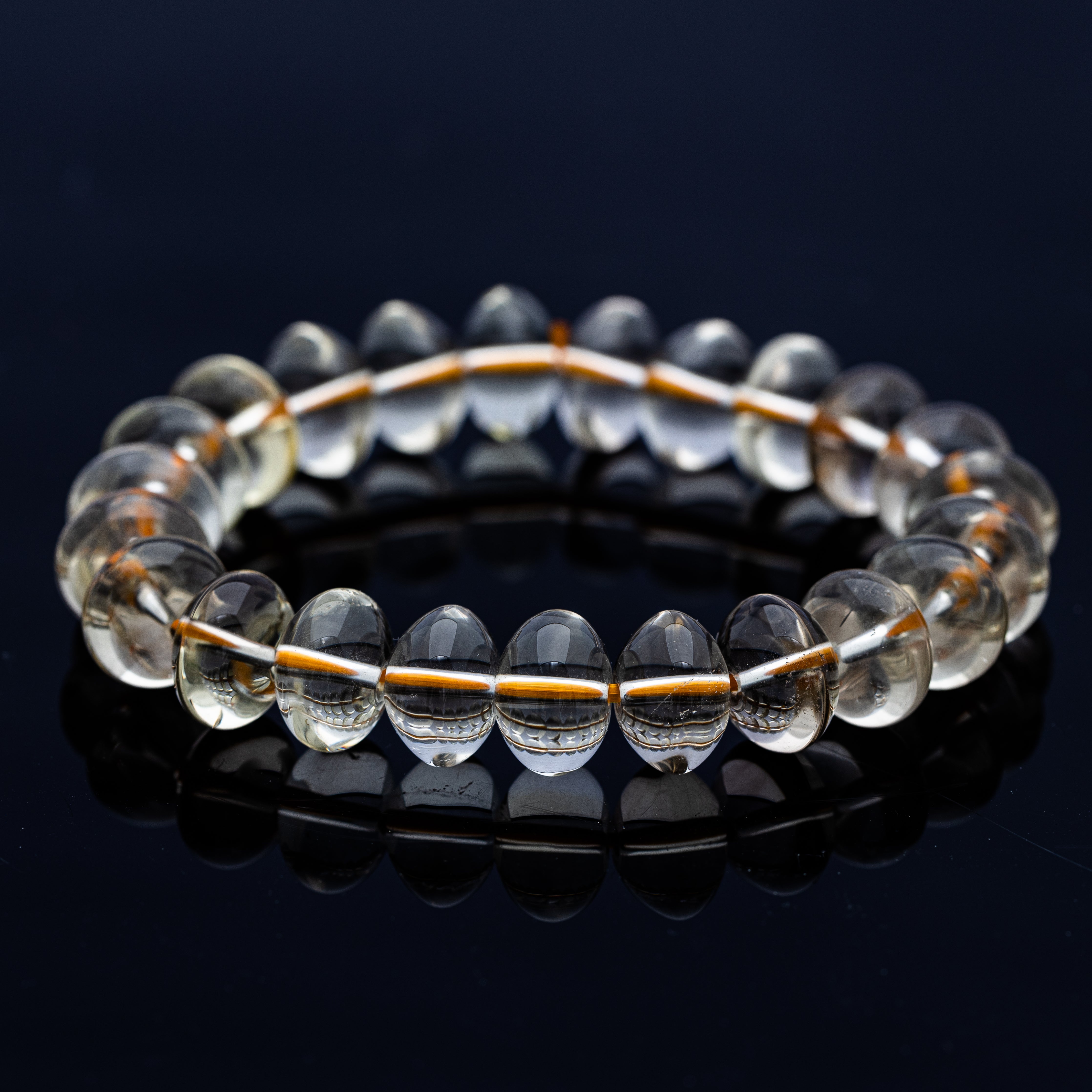 シトリン天然石13ミリ大粒ブレスレット